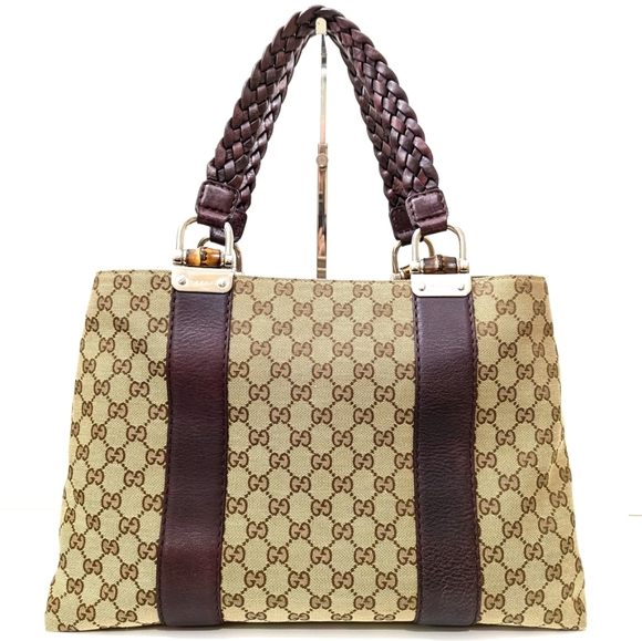 Gucci Handbags - 💎✨️Authentic Gucci GG canvas Bamboo Bar Tote Large shoulder bag